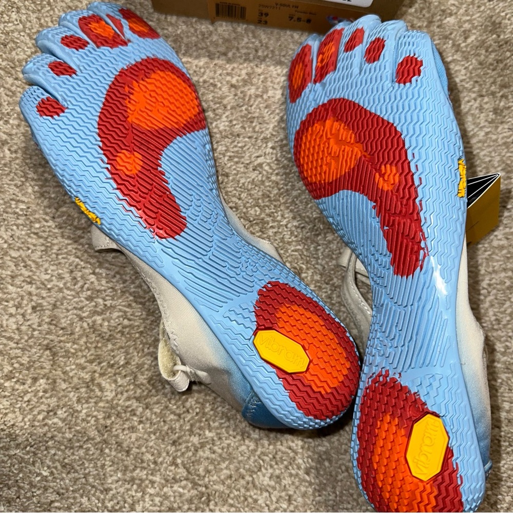 SHIPS IMMEDIATELY | Vibram V- Soul Foot Map Powder Blue - Picture 3 of 6